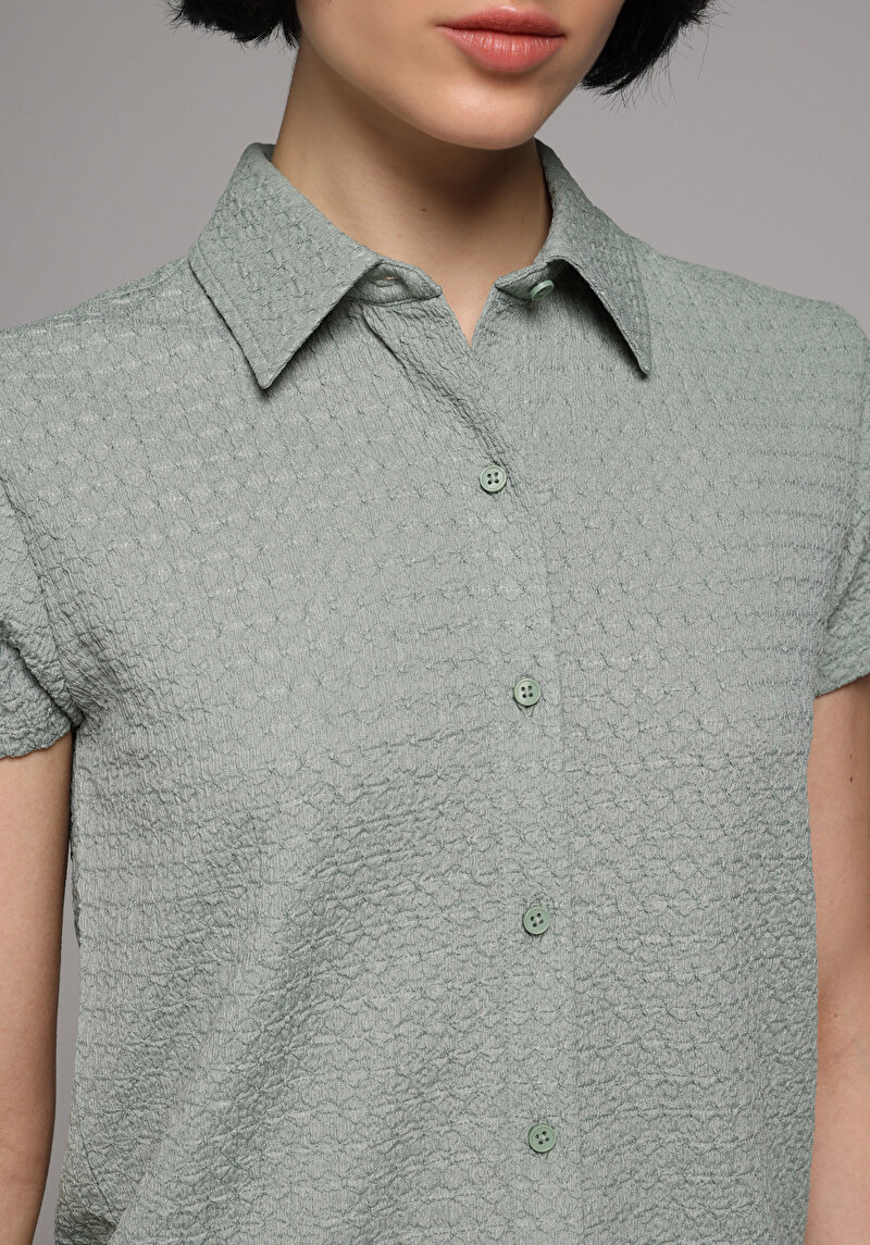 Imagine a Tricou Polo Cu Maneca Scurta De Dama Verde Slim Fit Cl1078959