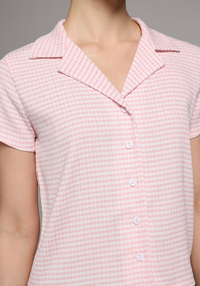 Imagine a Tricou Polo Cu Maneca Scurta De Dama Roz Slim Fit  Cl1080367