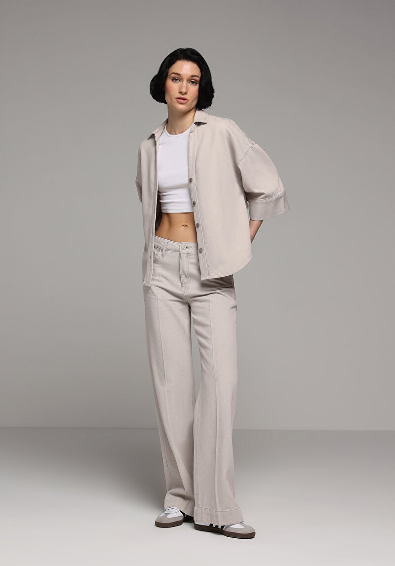 Imagine a Camasa Cu Maneca Scurta De Dama Oversize Fit Cl1081430