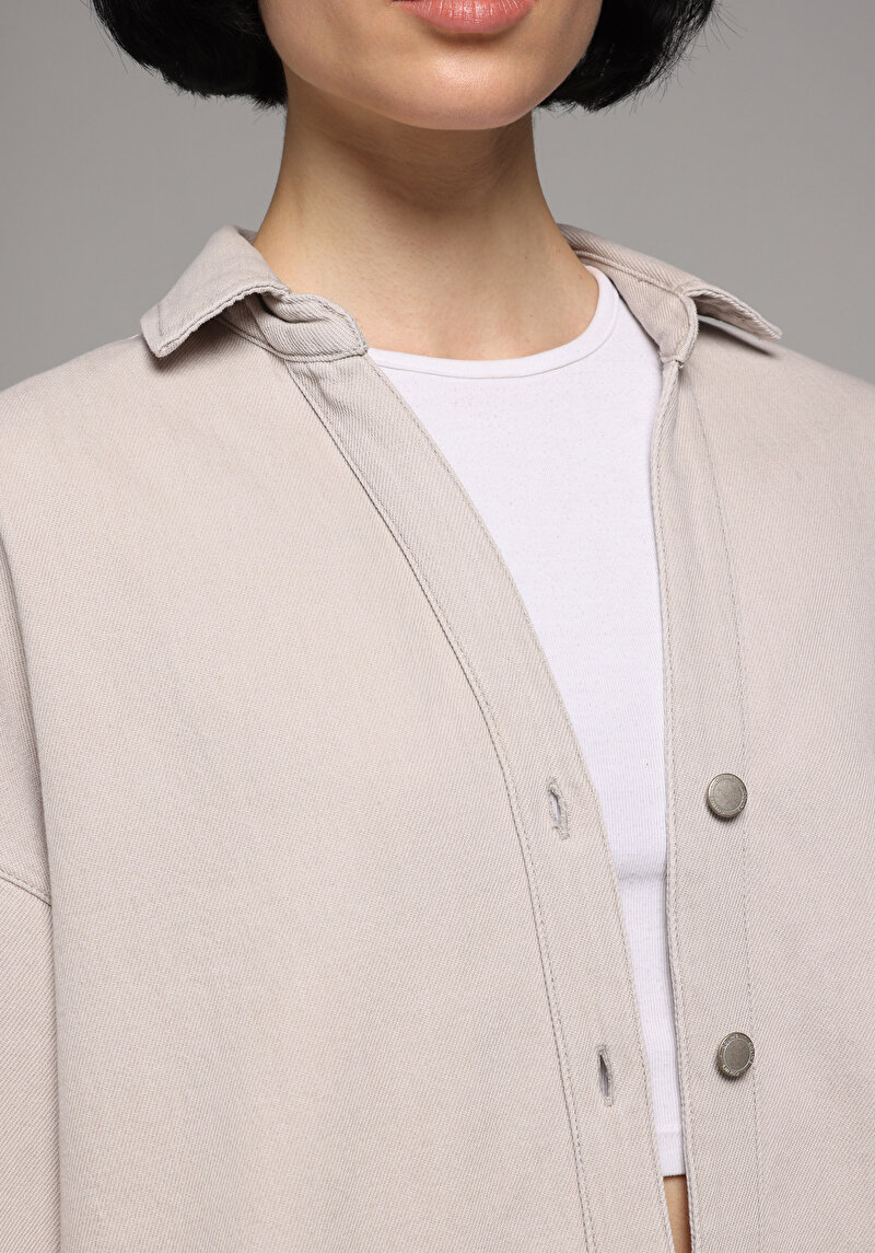 Imagine a Camasa Cu Maneca Scurta De Dama Oversize Fit Cl1081430