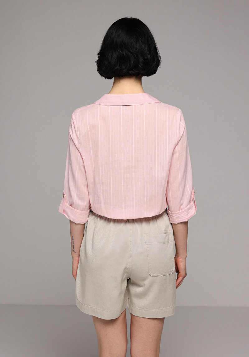 Imagine a Camasa Cu Maneca Lunga De Dama Somon Fashion Fit Cl1081150