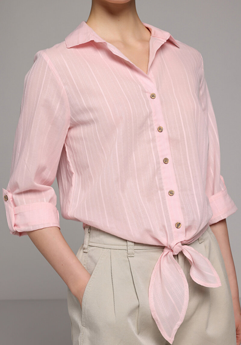 Imagine a Camasa Cu Maneca Lunga De Dama Somon Fashion Fit Cl1081150