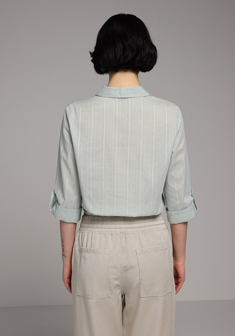 Imagine a Camasa Cu Maneca Lunga De Dama Verde Fashion Fit  Cl1081150