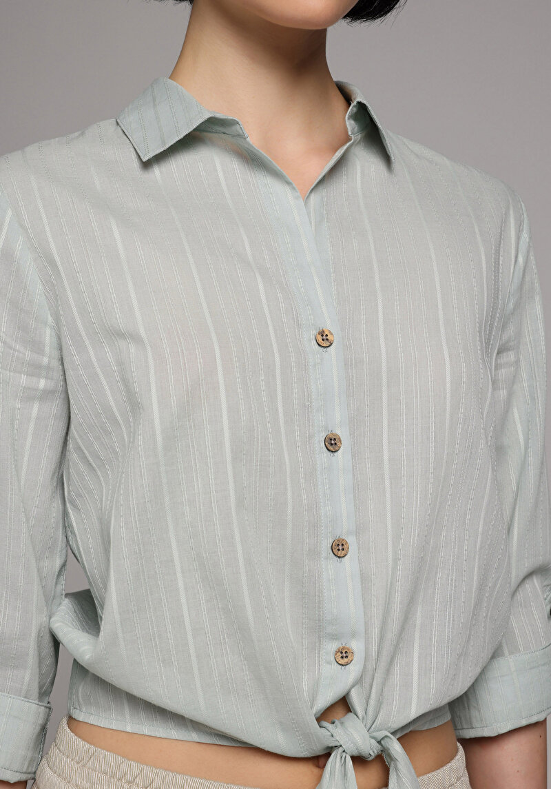 Imagine a Camasa Cu Maneca Lunga De Dama Verde Fashion Fit  Cl1081150