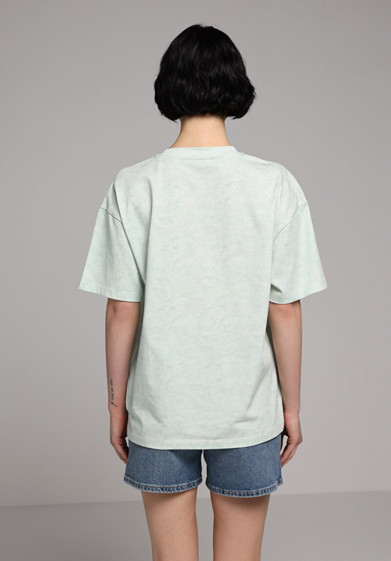 Imagine a Tricou Cu Maneca Scurta De Dama Verde Relaxed Fit Cl1078636