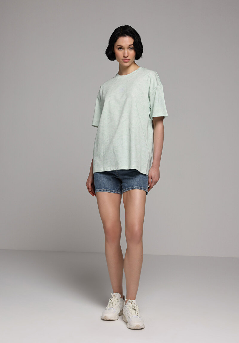 Imagine a Tricou Cu Maneca Scurta De Dama Verde Relaxed Fit Cl1078636