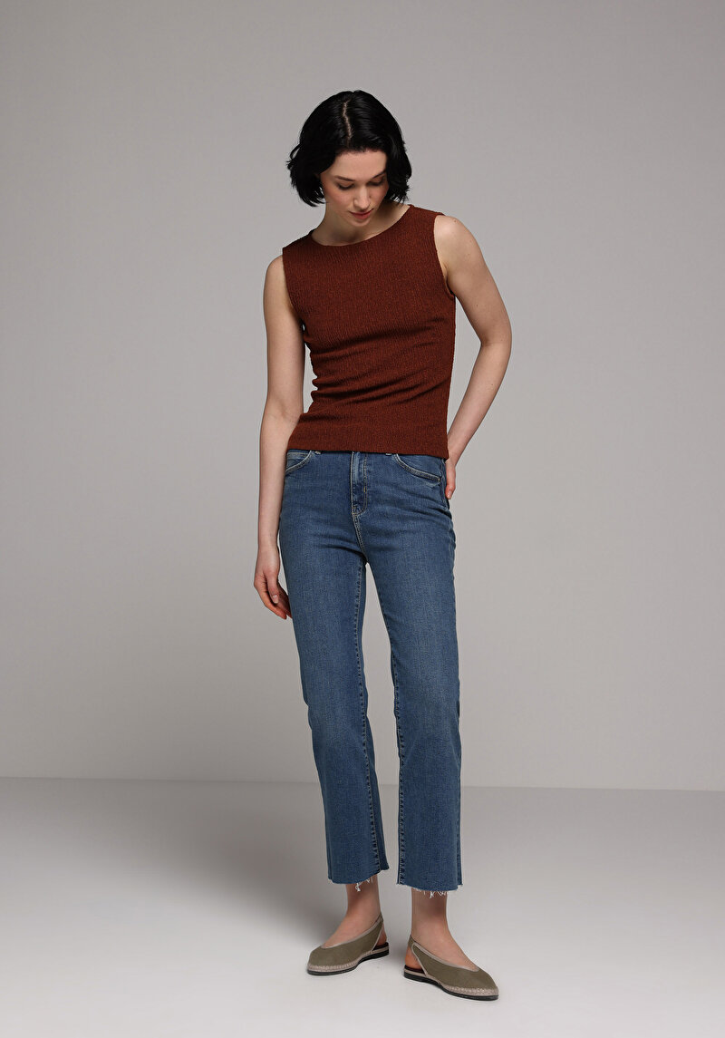 Imagine a Pantaloni De Dama Albastru Slim Fit 771 Emery Cl1081743