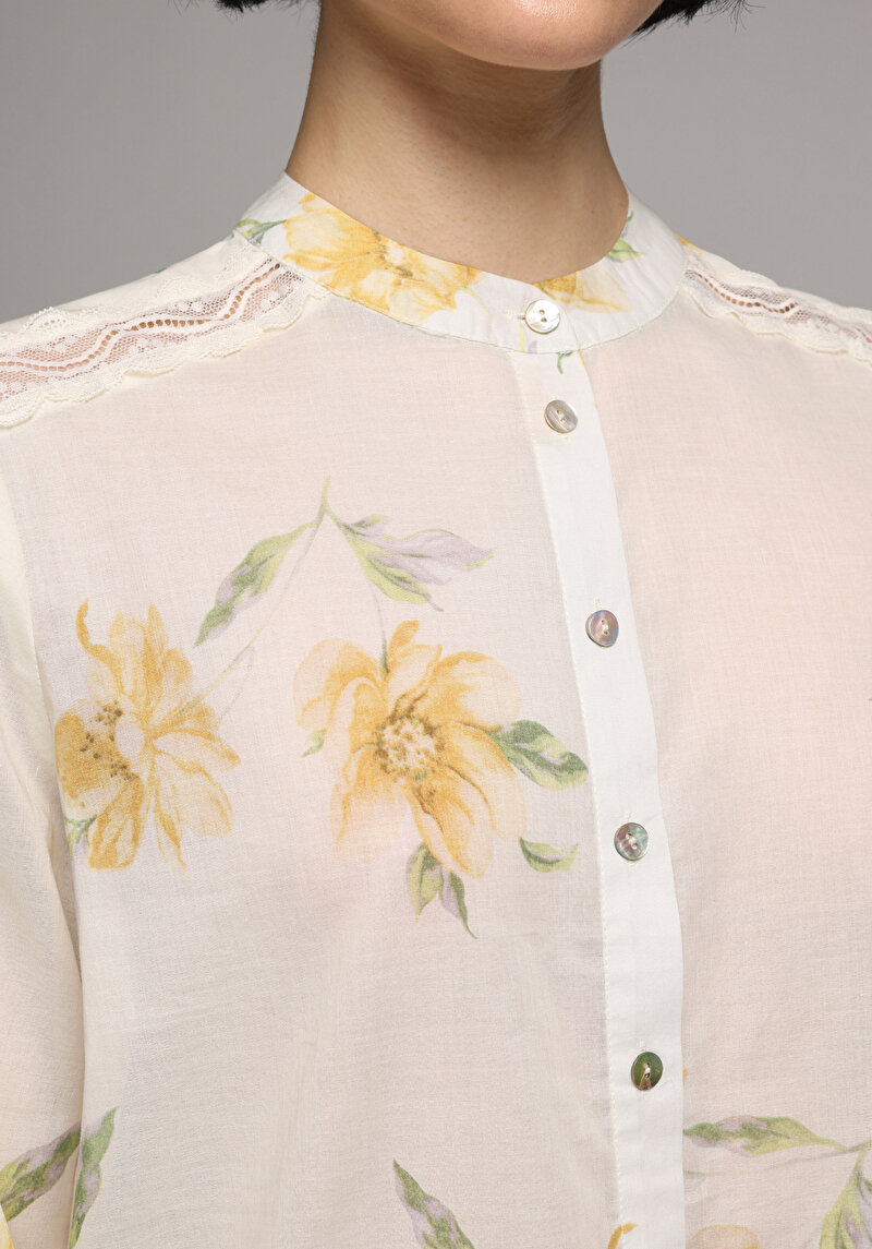 Imagine a Camasa Cu Maneca Lunga De Dama Galben Fashion Fit Cl1078692