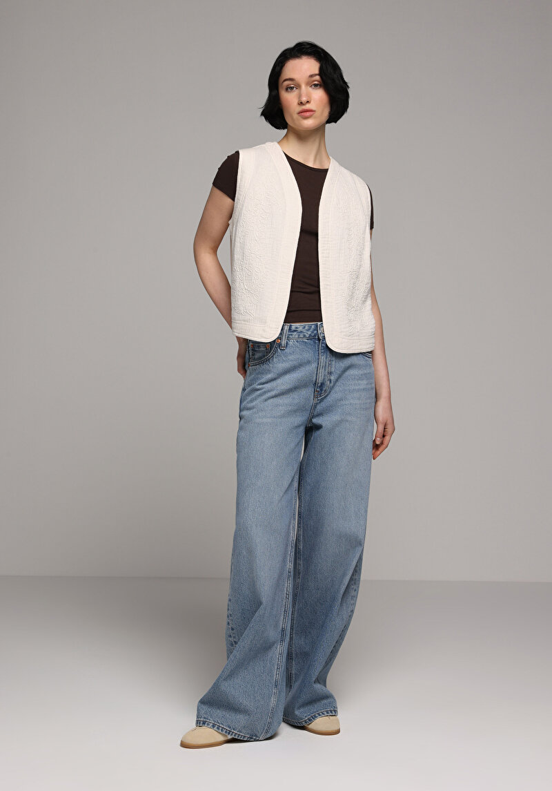 Imagine a Camasa Cu Maneca Scurta De Dama Ecru Fashion Fit  Cl1080023