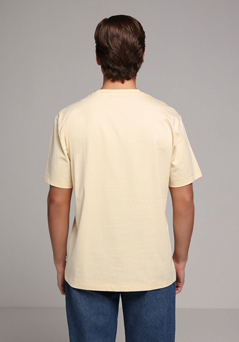 Imagine a Tricou Cu Maneca Scurta De Barbati Galben Comfort Fit  Cl1079049