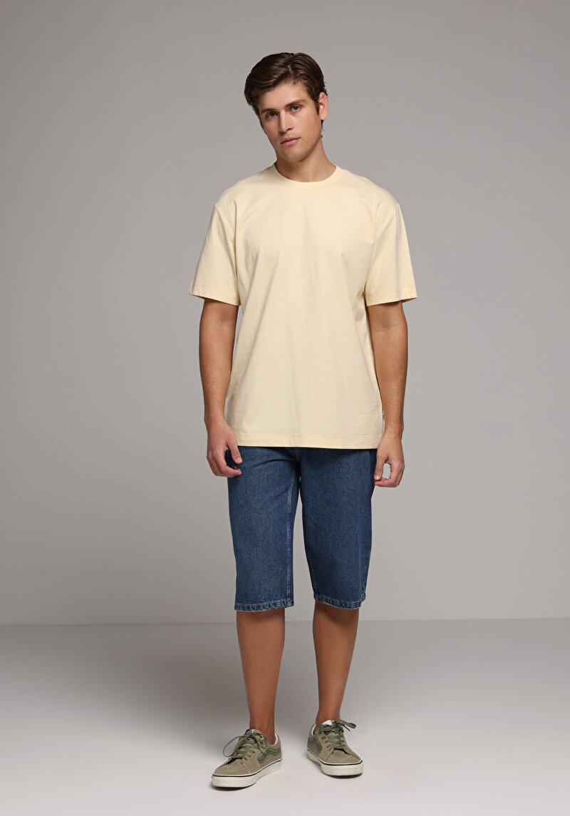 Imagine a Tricou Cu Maneca Scurta De Barbati Galben Comfort Fit Cl1079049