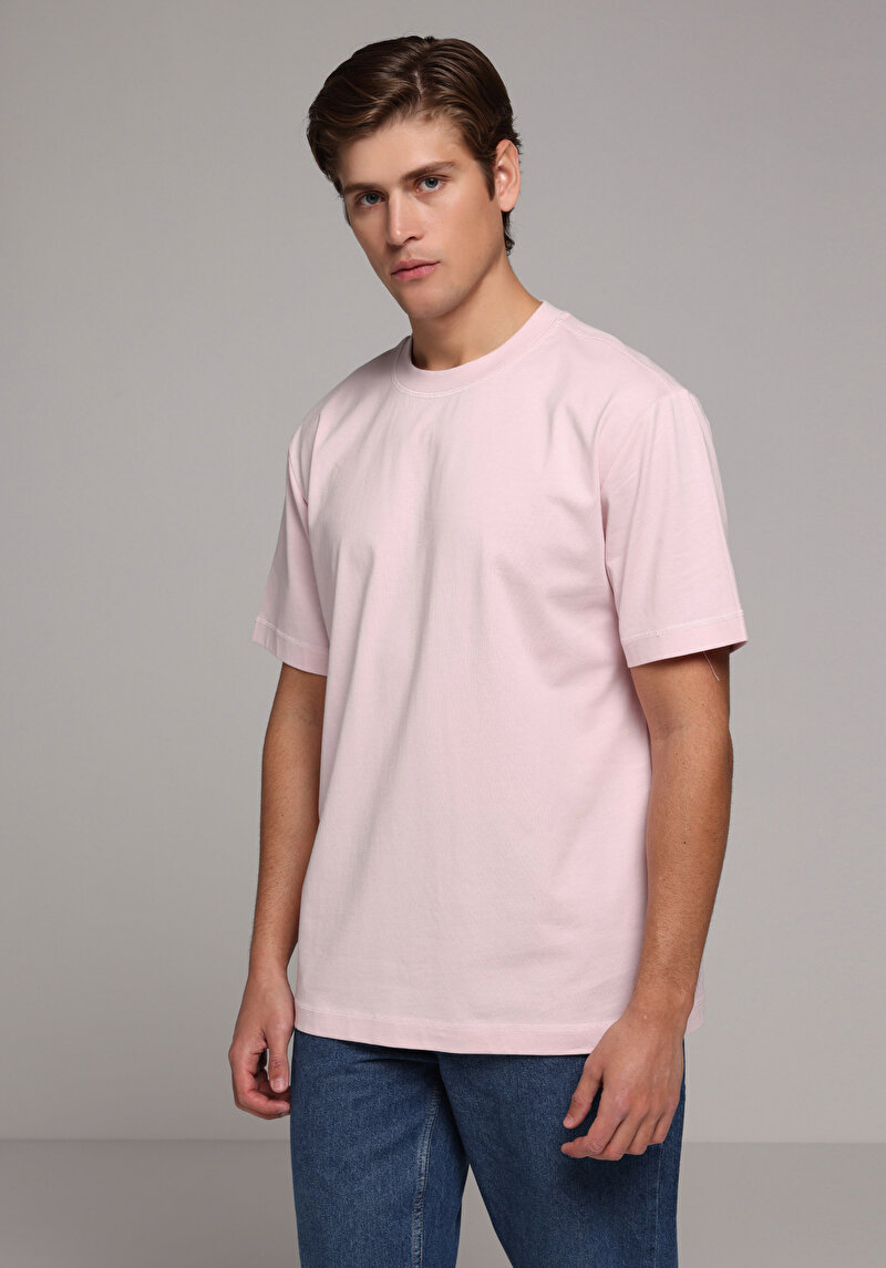 Imagine a Tricou Cu Maneca Scurta De Barbati Roz Comfort Fit Cl1079049