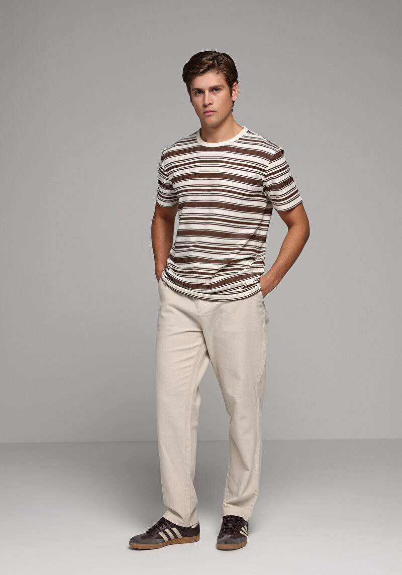 Imagine a Pantaloni De Barbati Bej Regular Fit  Cl1079994