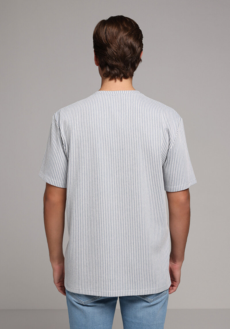 Imagine a Tricou Cu Maneca Scurta De Barbati Albastru Comfort Fit Cl1080250