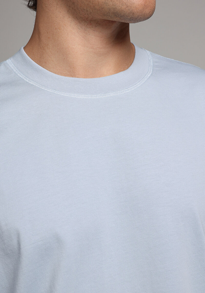 Imagine a Tricou Cu Maneca Scurta De Barbati Albastru Comfort Fit Cl1079049