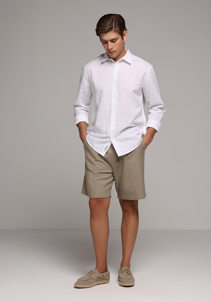 Imagine a Short / Pantaloni Scurti De Barbati Bej Regular Fit Cl1080004