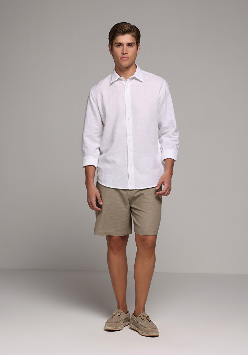 Imagine a Short / Pantaloni Scurti De Barbati Bej Regular Fit Cl1080004