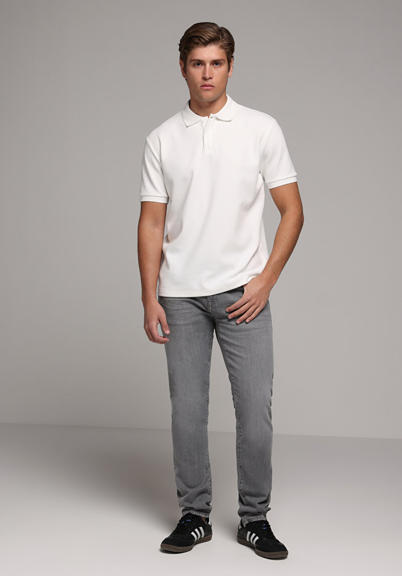 Imagine a Tricou Polo Cu Maneca Scurta De Barbati Alb Regular Fit Cl1080247