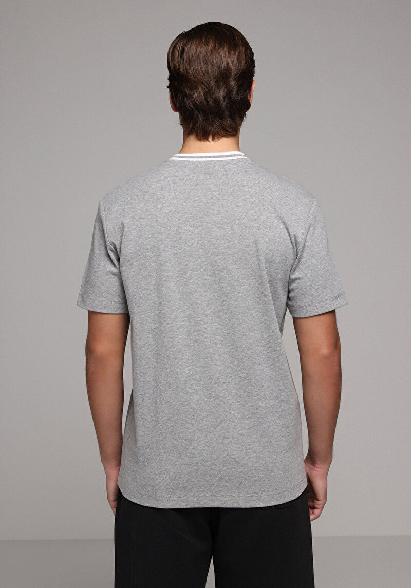 Imagine a Tricou Cu Maneca Scurta De Barbati Gri Regular Fit  Cl1080602