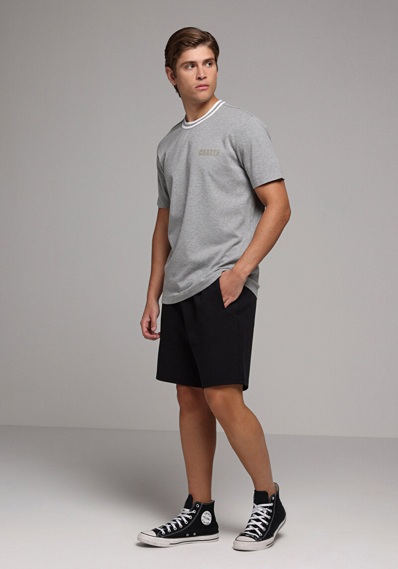 Imagine a Tricou Cu Maneca Scurta De Barbati Gri Regular Fit  Cl1080602