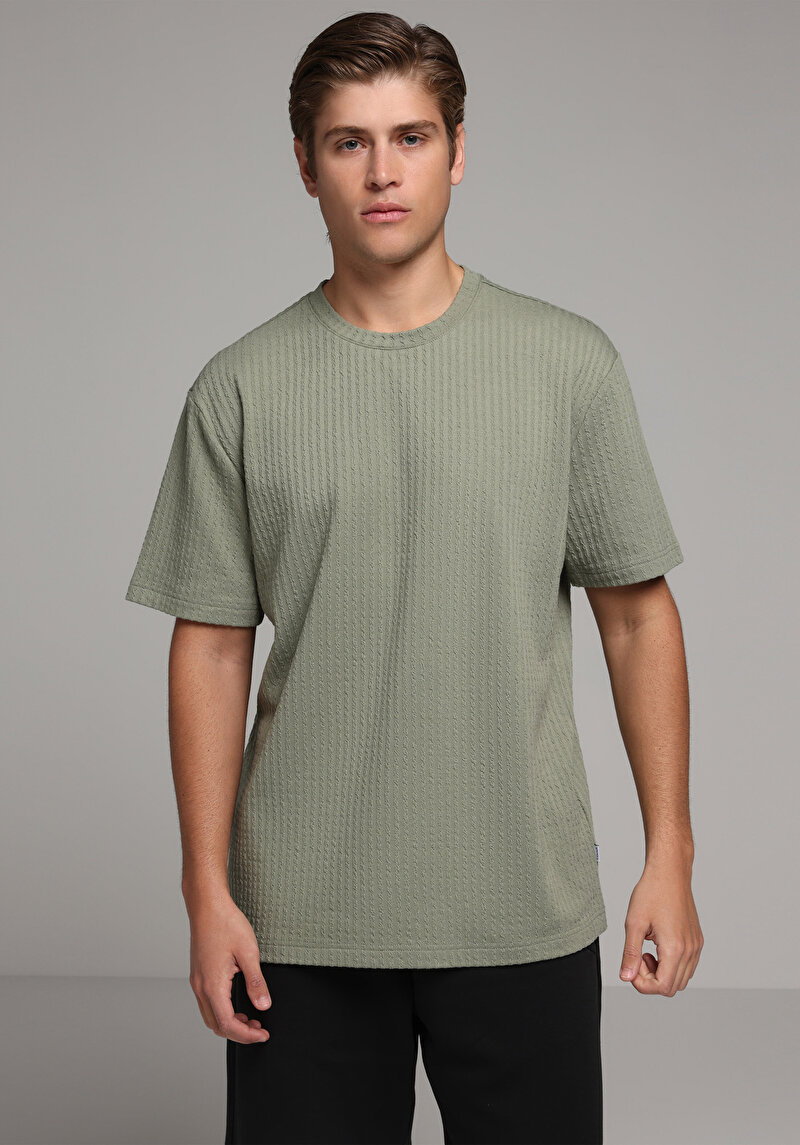 Imagine a Tricou Cu Maneca Scurta De Barbati Verde Comfort Fit  Cl1080261