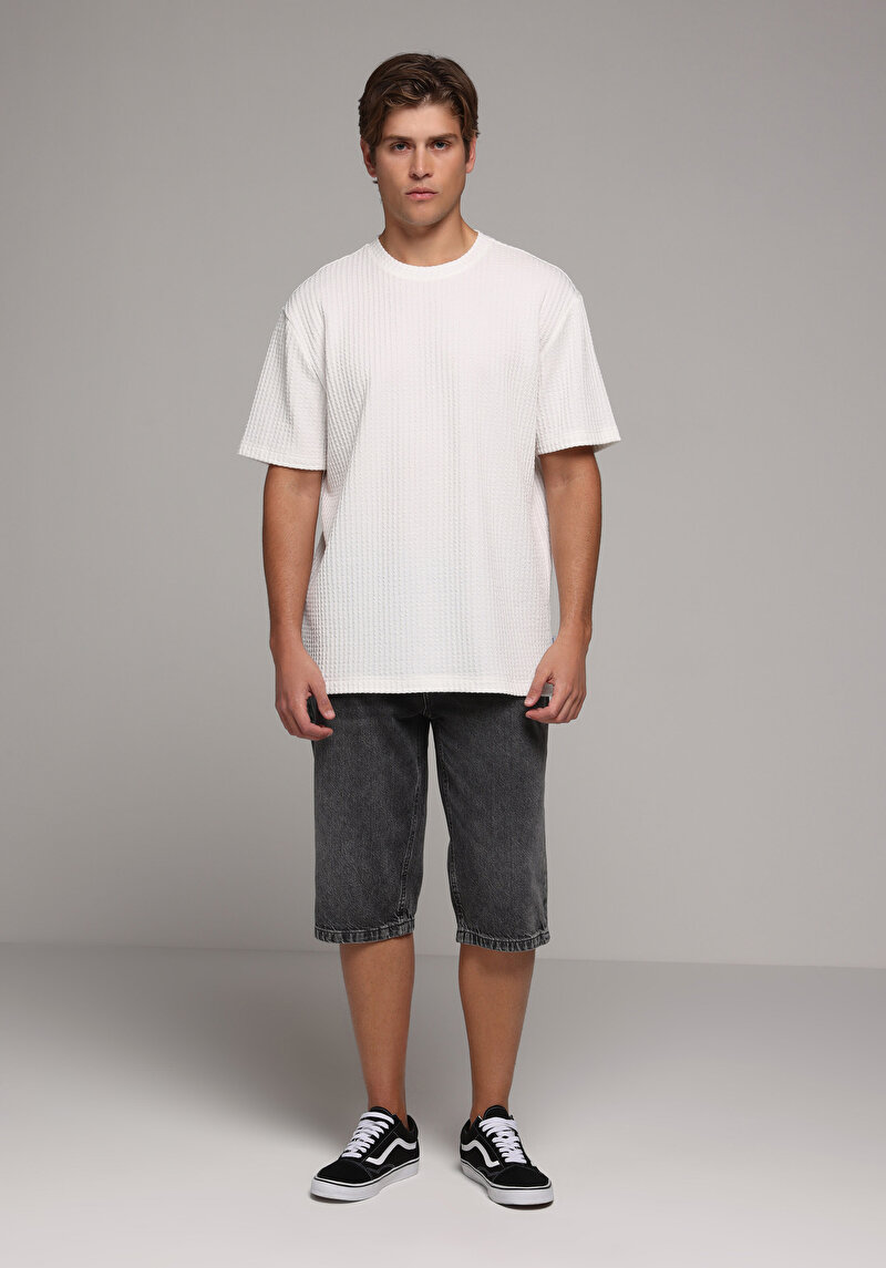 Imagine a Tricou Cu Maneca Scurta De Barbati Alb Comfort Fit Cl1080261