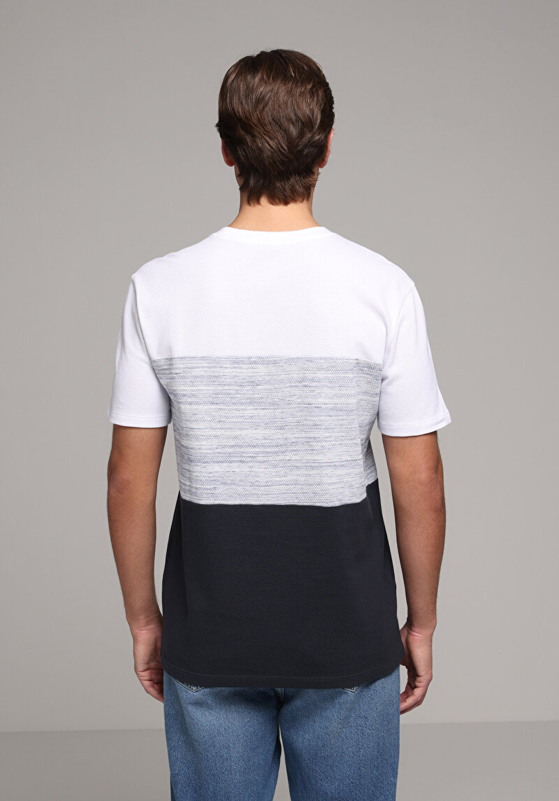 Imagine a Tricou Cu Maneca Scurta De Barbati Albastru Marin Regular Fit  Cl1080515