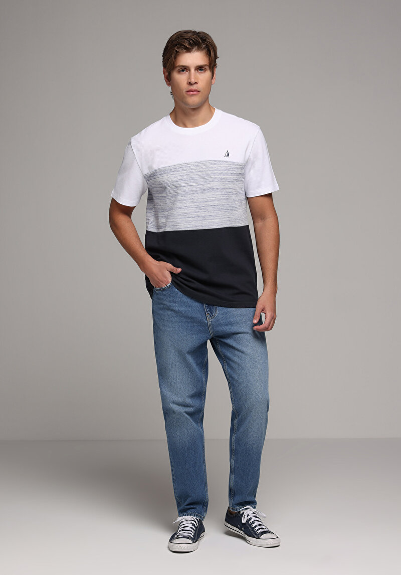 Imagine a Tricou Cu Maneca Scurta De Barbati Albastru Marin Regular Fit  Cl1080515