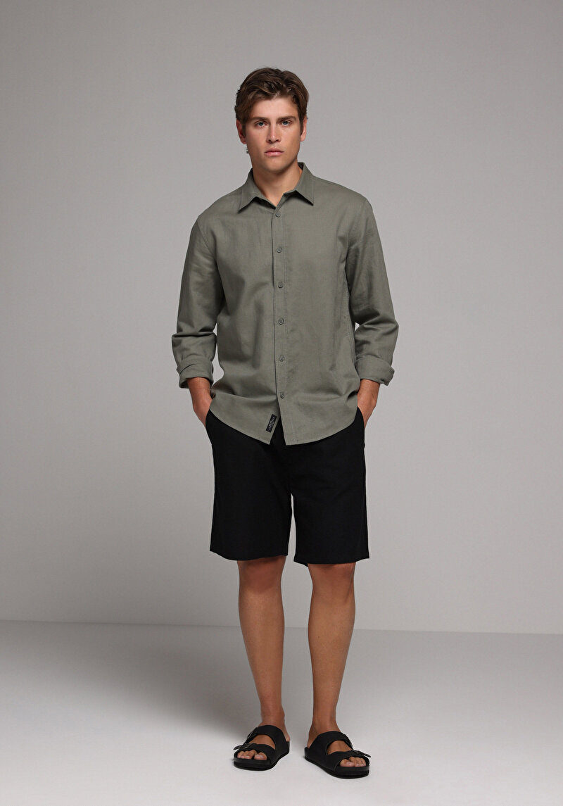 Imagine a Short / Pantaloni Scurti De Barbati Negru Regular Fit  Cl1080004