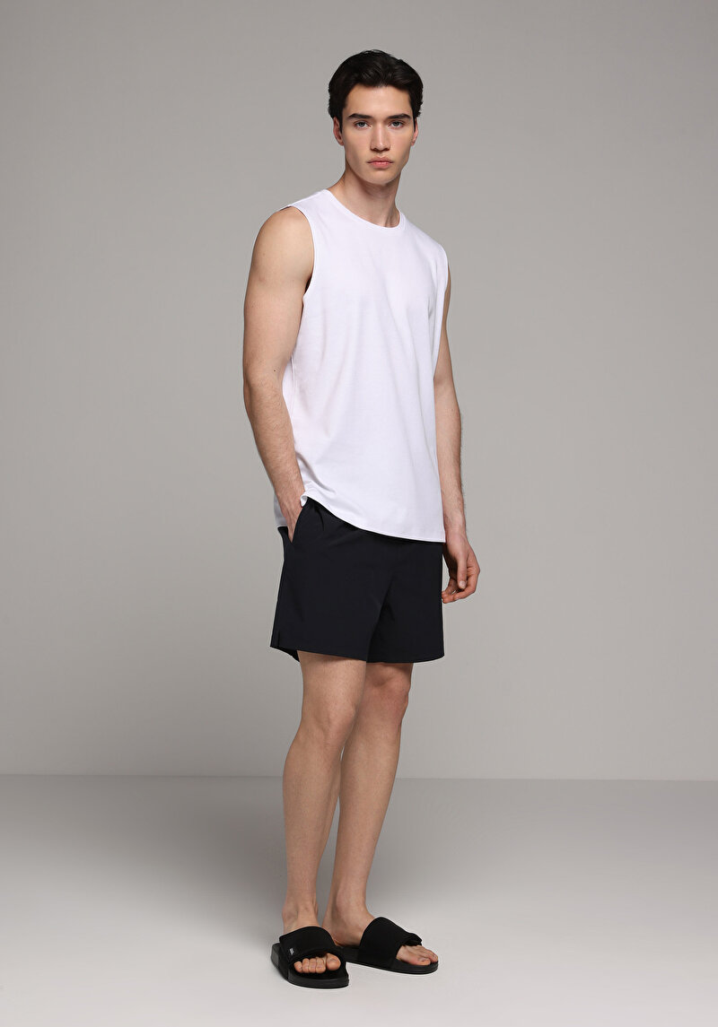 Imagine a Short De Plaja De Barbati Negru Slim Fit Cl1072836