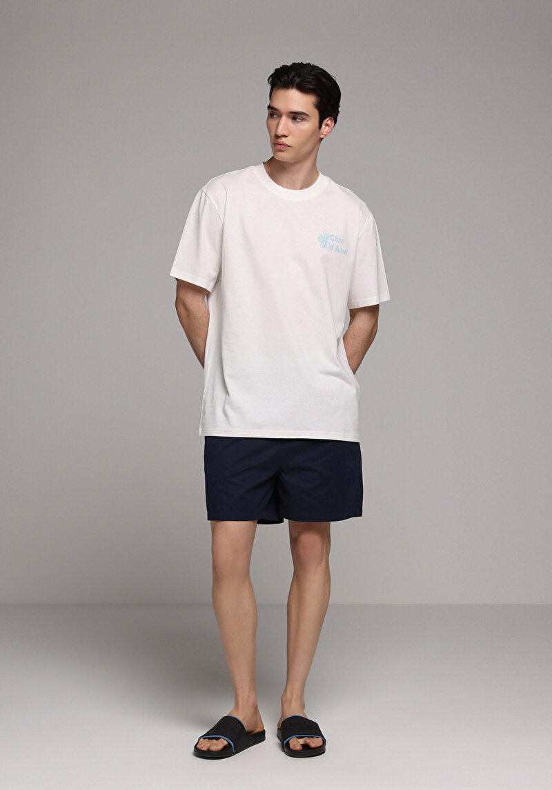 Imagine a Tricou Cu Maneca Scurta De Barbati Alb Comfort Fit  Cl1078790