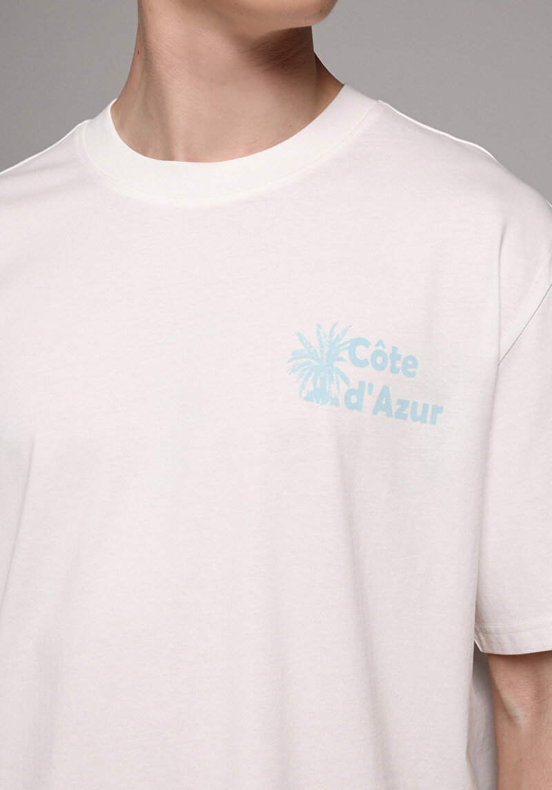Imagine a Tricou Cu Maneca Scurta De Barbati Alb Comfort Fit Cl1078790