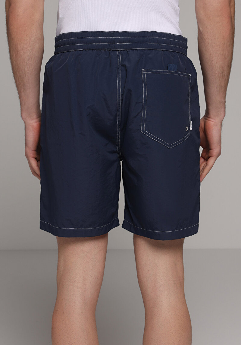 Imagine a Short De Plaja De Barbati Albastru Marin Slim Fit Cl1078555