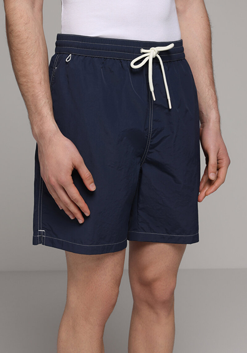 Imagine a Short De Plaja De Barbati Albastru Marin Slim Fit Cl1078555