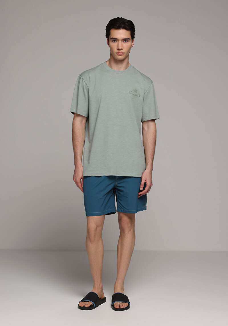 Imagine a Short De Plaja De Barbati Verde Slim Fit Cl1078555