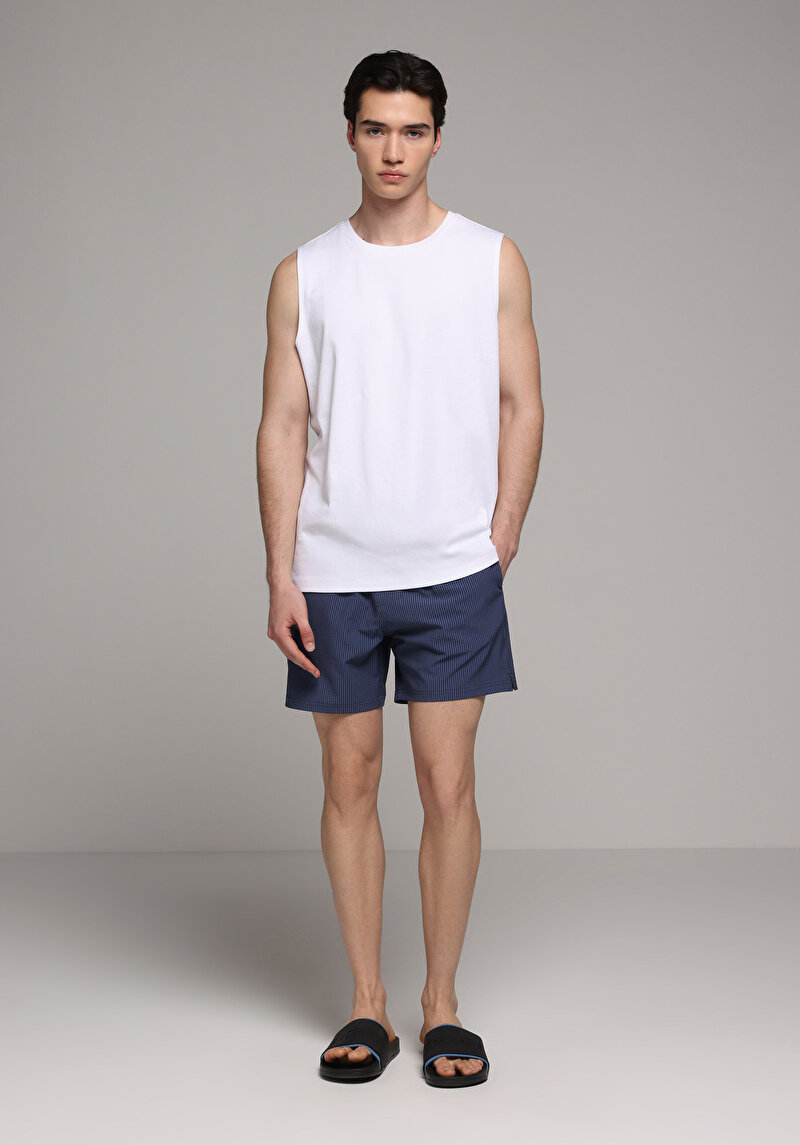 Imagine a Short De Plaja De Barbati Albastru Slim Fit Cl1079394
