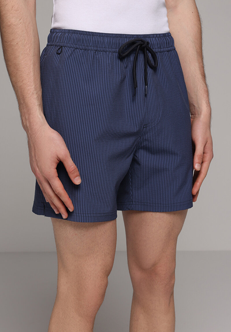 Imagine a Short De Plaja De Barbati Albastru Slim Fit Cl1079394