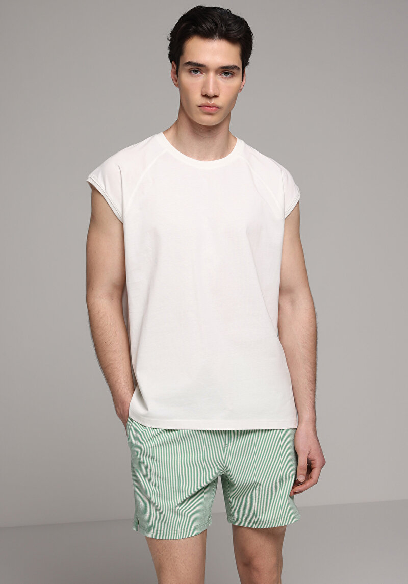 Imagine a Short De Plaja De Barbati Verde Slim Fit Cl1079394