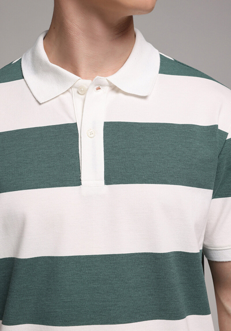 Imagine a Tricou Polo Cu Maneca Scurta De Barbati Verde Regular Fit  Cl1080267