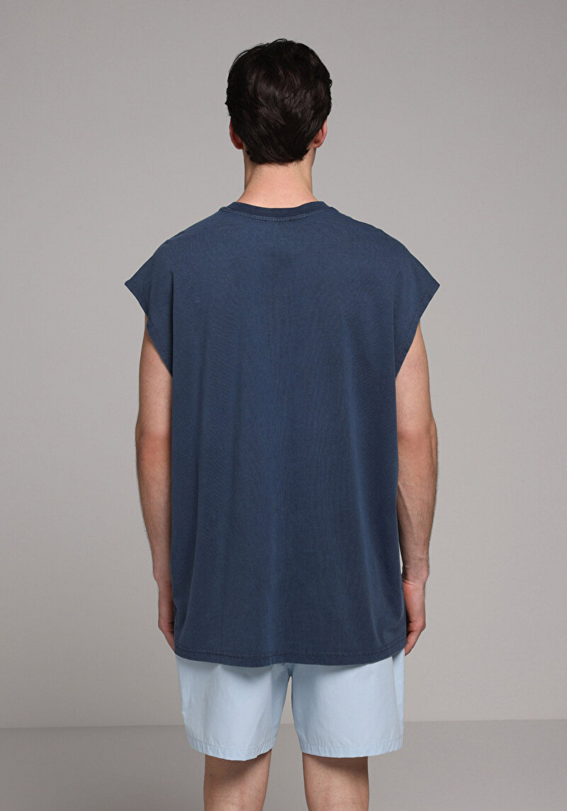 Imagine a Maiou De Barbati Albastru Oversize Fit  Cl1080568