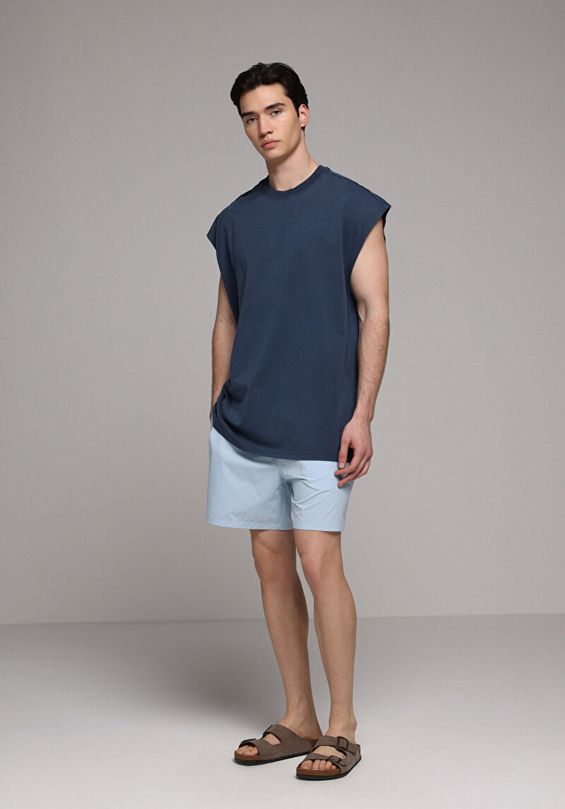 Imagine a Maiou De Barbati Albastru Oversize Fit  Cl1080568