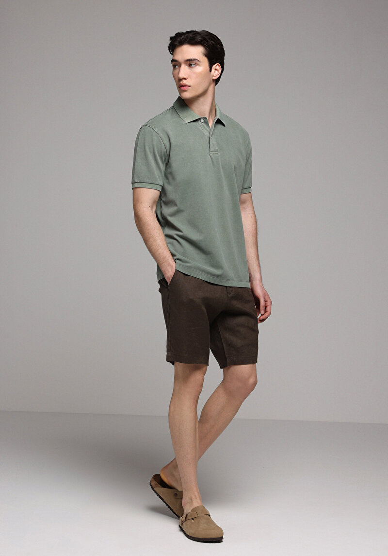 Imagine a Tricou Polo Cu Maneca Scurta De Barbati Verde Regular Fit  Cl1080995