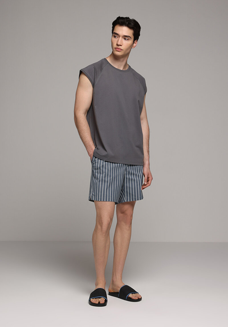 Imagine a Short De Plaja De Barbati Albastru Regular Fit Cl1081039