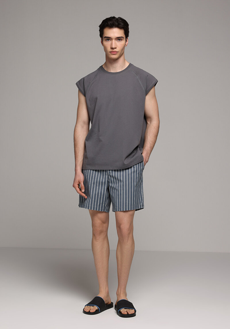 Imagine a Short De Plaja De Barbati Albastru Regular Fit Cl1081039