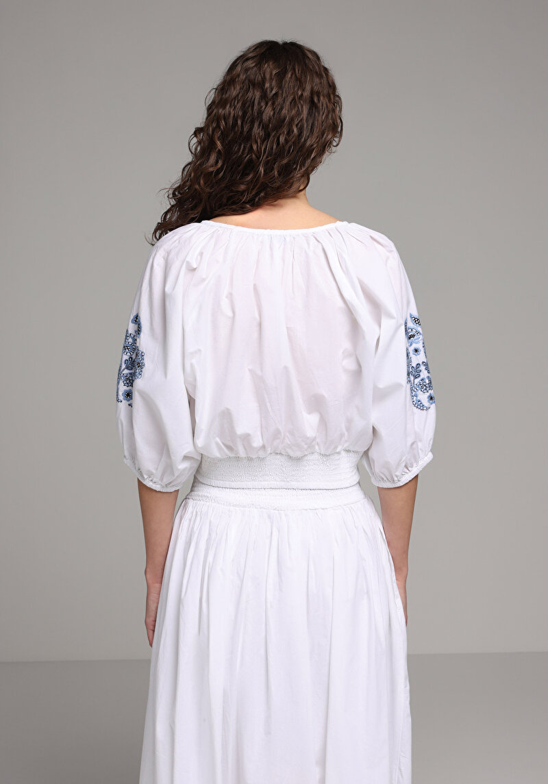Imagine a Camasa Cu Maneca Lunga De Dama Alb Fashion Fit Cl1080426