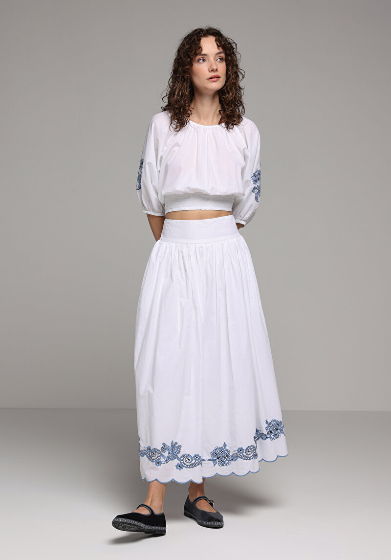 Imagine a Camasa Cu Maneca Lunga De Dama Alb Fashion Fit Cl1080426