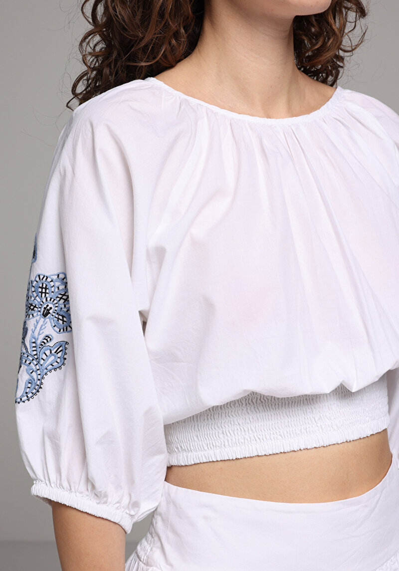 Imagine a Camasa Cu Maneca Lunga De Dama Alb Fashion Fit Cl1080426