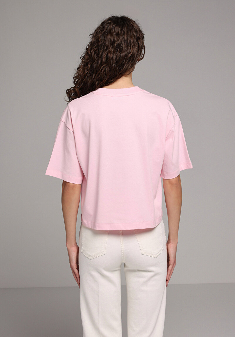 Imagine a Tricou Cu Maneca Scurta De Dama Roz Regular Fit Cl1080044
