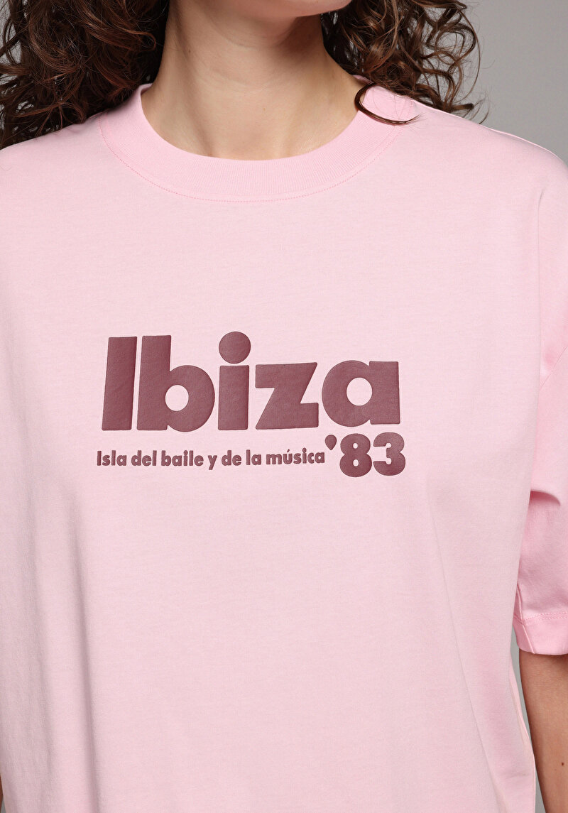 Imagine a Tricou Cu Maneca Scurta De Dama Roz Regular Fit Cl1080044
