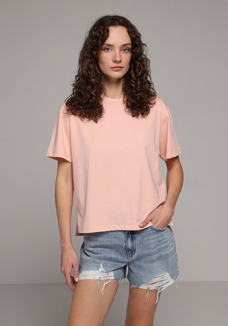 Imagine a Tricou Cu Maneca Scurta De Dama Somon Regular Fit Cl1078625